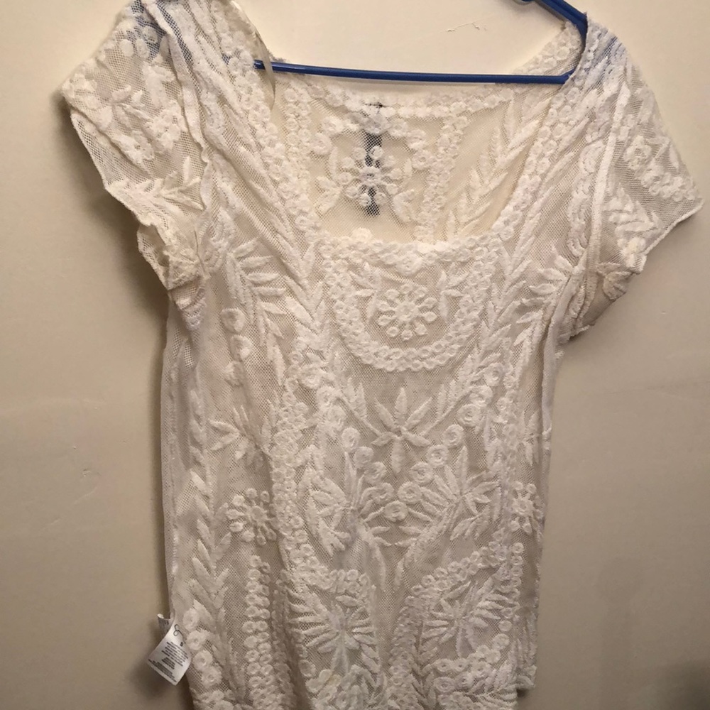 Sheer Short Sleeved Blouse